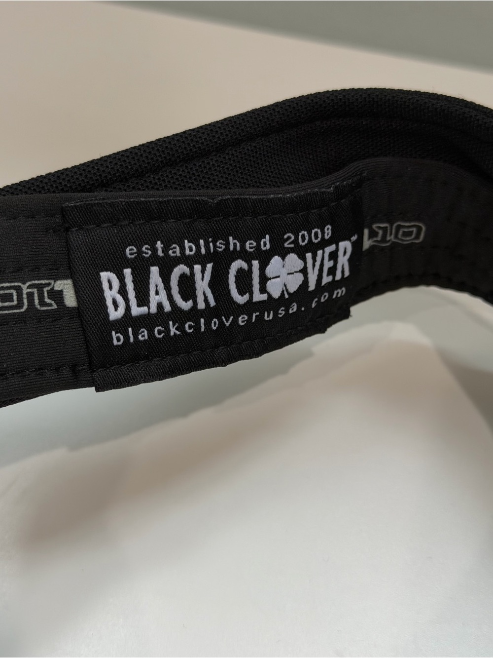 Black Clover Live Lucky Golf Visor Hat Black Adjustable Performance Sun Hat - Picture 7 of 10